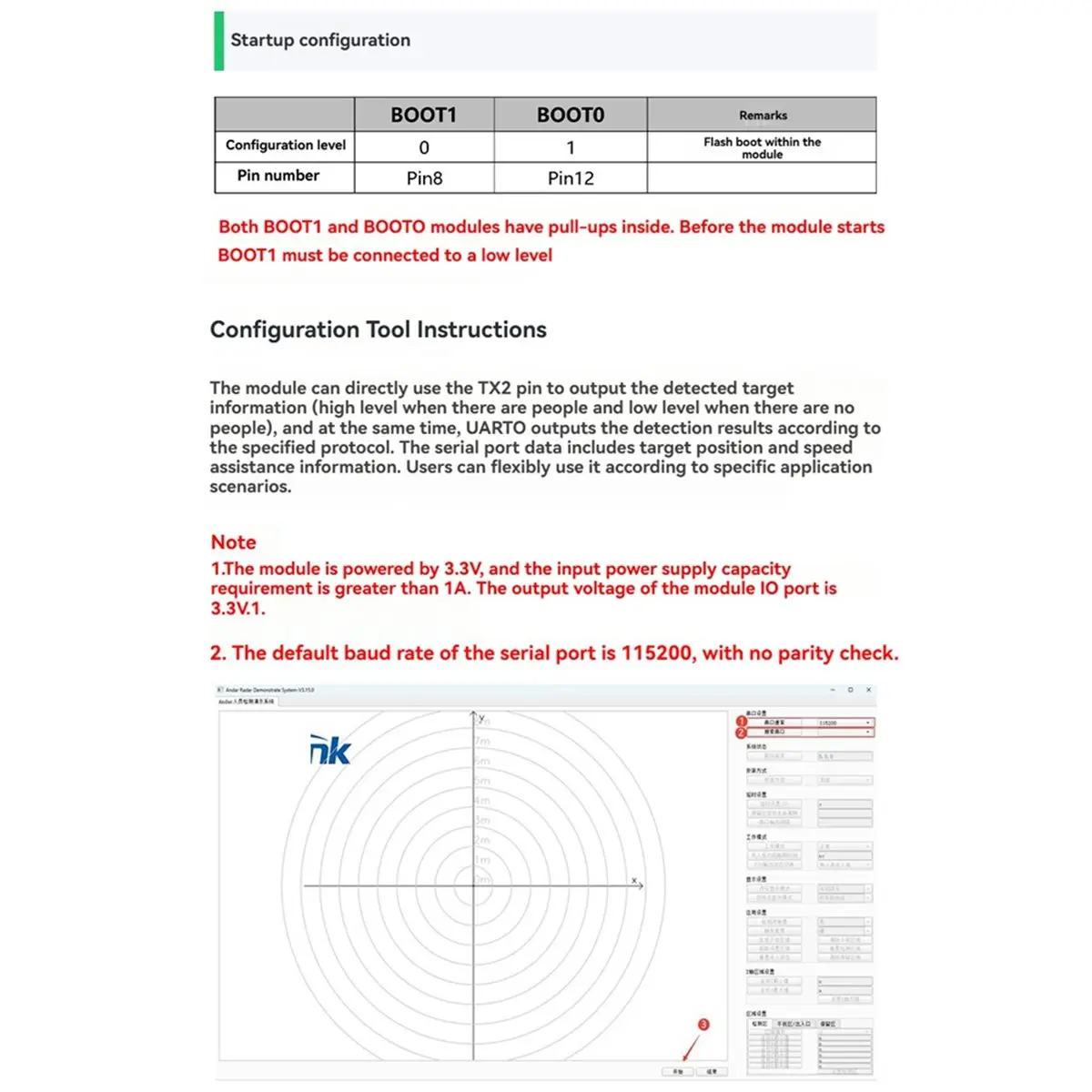 A10I 60G High- Millimeter-Wave Radar Module LD6004 Multi-Target 3D Human Presence Sensing Serial Communication