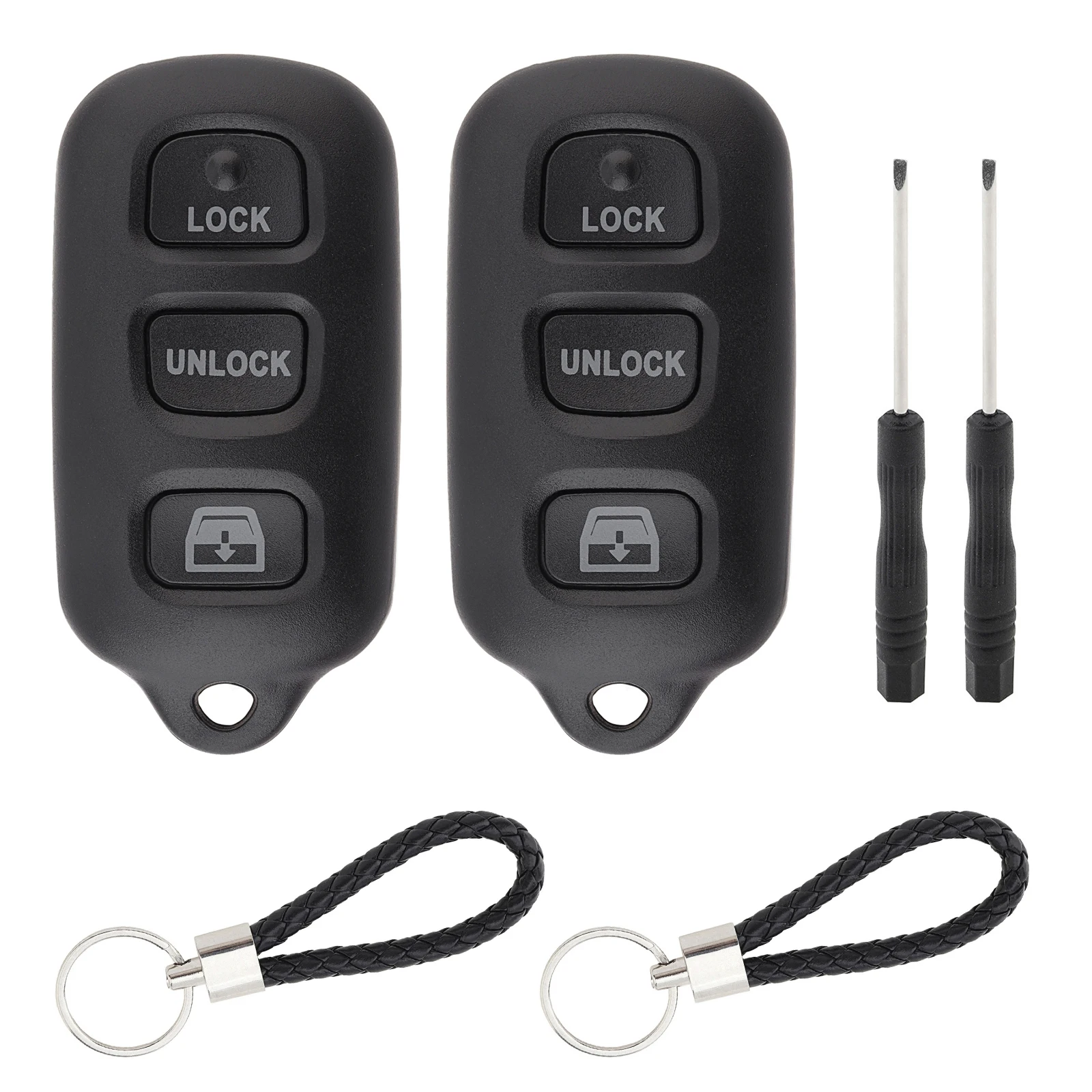 

2pcs 4 Buttons Car Remote Key Fob Shell Case Fit for Toyota 4Runner Sequoia Camry Celica Corolla Echo Matrix Prius Key Cover