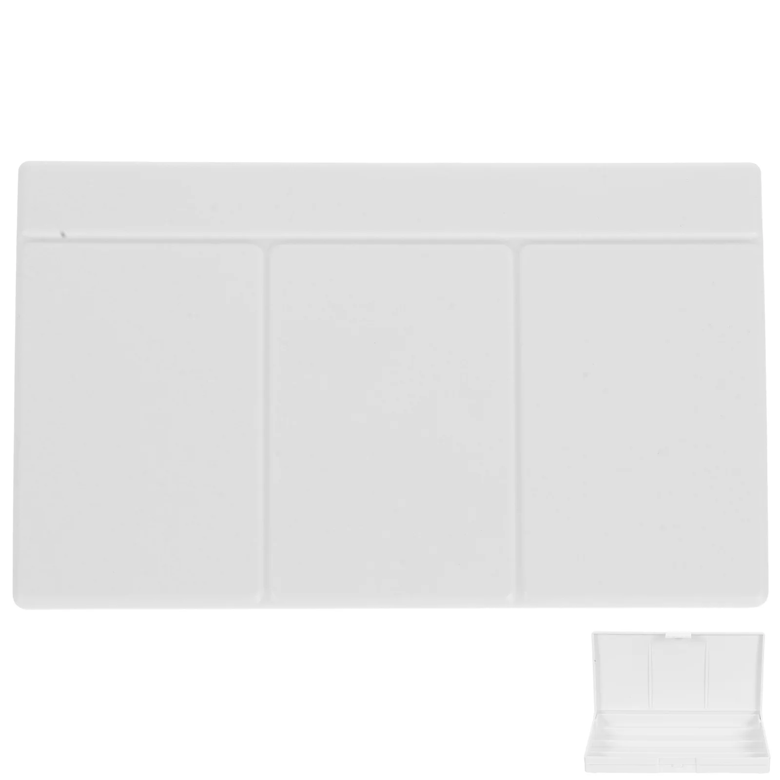 صندوق لوحة ألوان مائية فارغ من الشبكة، صينية صبغات بلاستيكية متعددة الأقسام لمستلزمات الطلاء المحمولة بزيت الأكريليك الغواش #2