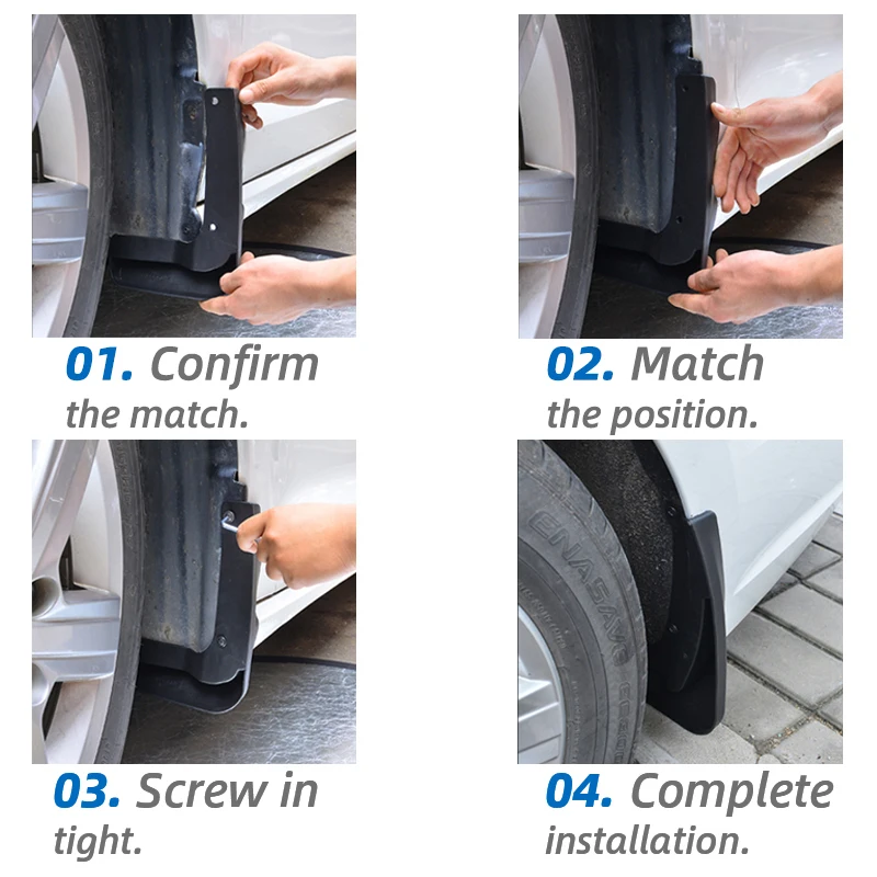 Styled Molded Car Mud Flaps For Hyundai Sonata i45 YF 2011 2012 2013 Mudflaps Splash Guards Flap Mudguards Car Styling