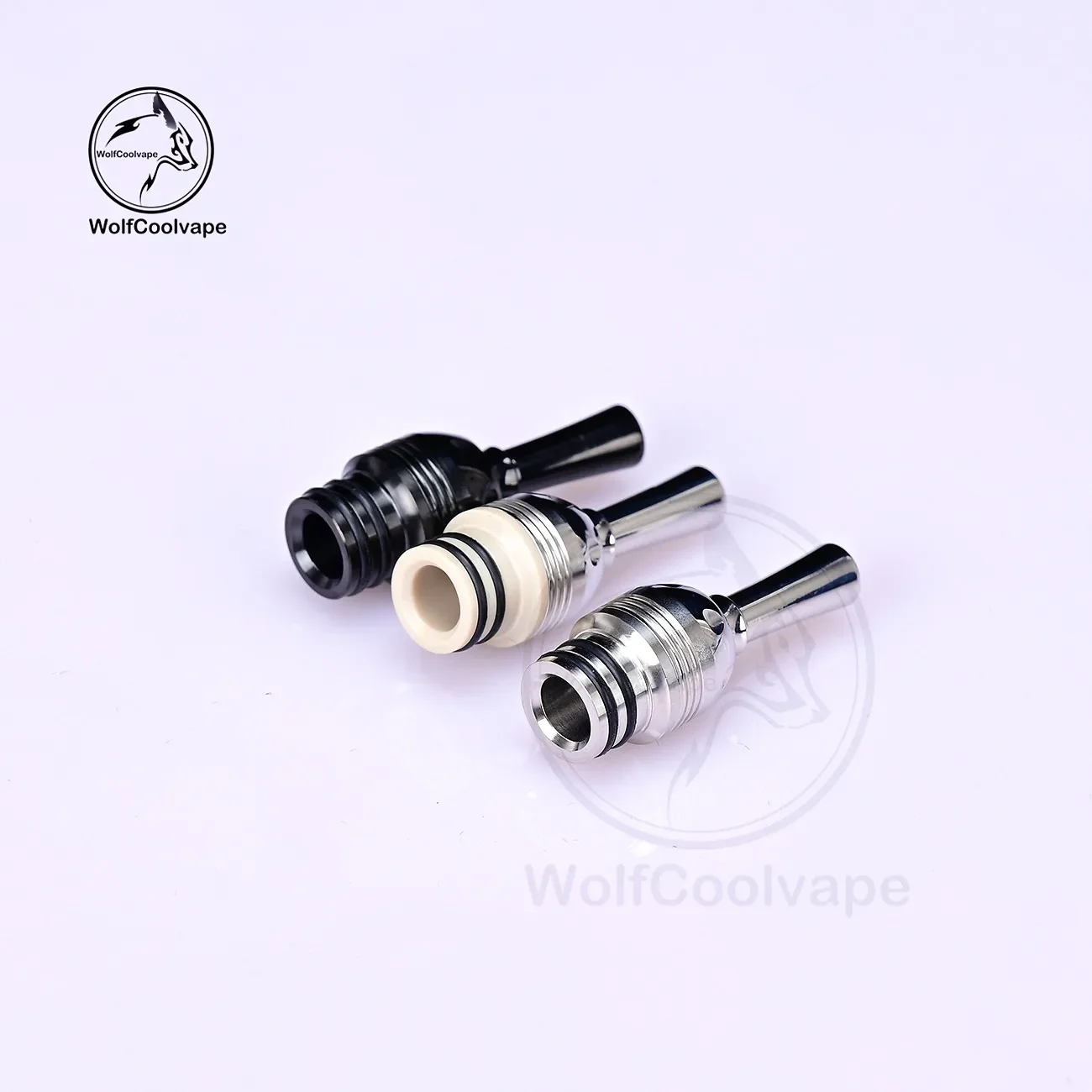 wolfcoolvape 510 MTL Drip Tip with 316SS Base for Flash e-Vapor V4.5S+ RTA RDTA RDA Rebuildable Vape Atomizers