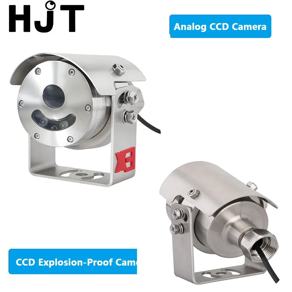 HJT Analog Explosion-Proof IR Bullet CCD Camera 304 Stainless Steel Waterproof IP66 IR 30M Oil Tankers BNC Monitor Surveillance
