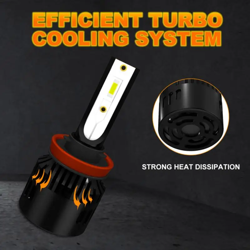 Lâmpada branca fria do farol do carro, luz automática, Canbus, 6000LM, 42W, 12V, H7, H1, H4, H8, H11, HB3, 9005, HB4, 9006, 9012, atacado