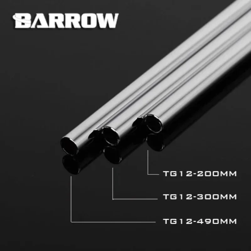 Barrow TG12 / TG14 / TG16,Red Copper Chrome Plated Metal Hard Tube 490mm 10*12mm / 12*14mm / 14*16mm Water Cooling Tube