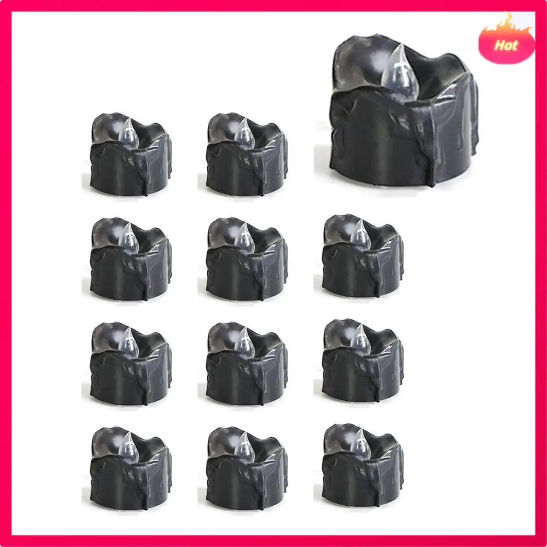 

Беспламенная светодиодная свеча, Рождественская чайная лампа на Хэллоуин с реалистичным пламенем Рождественский праздник Свадьба Домашний декор