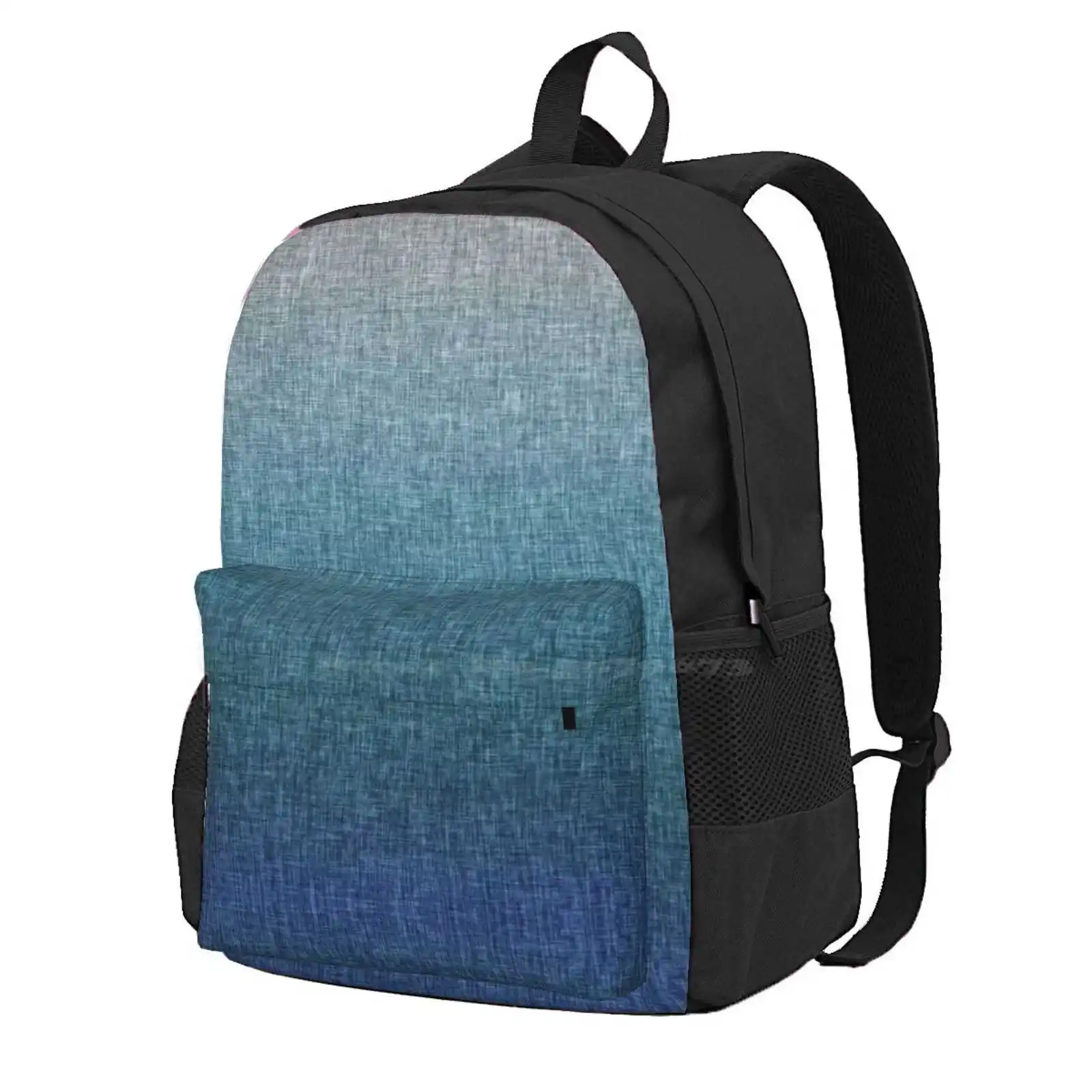 

Teal Blue Grey Abstract Ombre Crosshatch Pattern Hot Sale Schoolbag Backpack Fashion Bags Blue Teal And Grey Modern Abstract