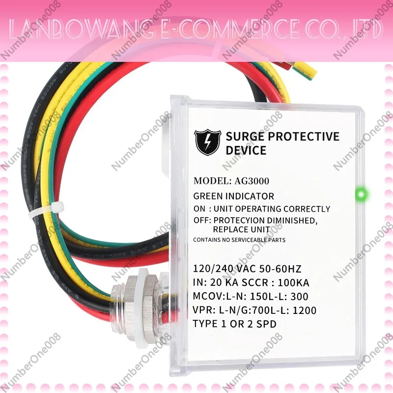 AG3000 120 240 VAC Universal HVAC Surge Protective Device Whole House Surge Protection for Air Conditioner