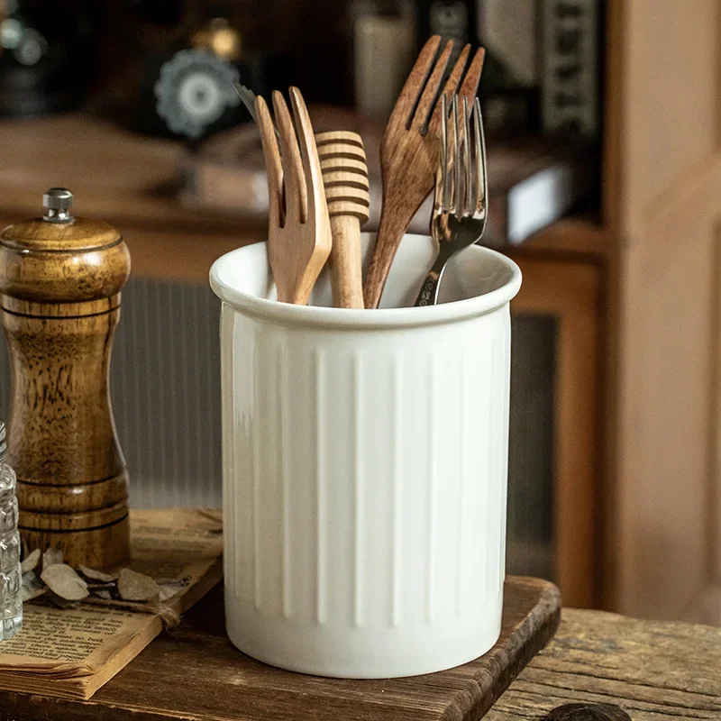 

Chopsticks Ceramic Storage Jar Kitchen Forks Spoons Tableware Organization Bottles