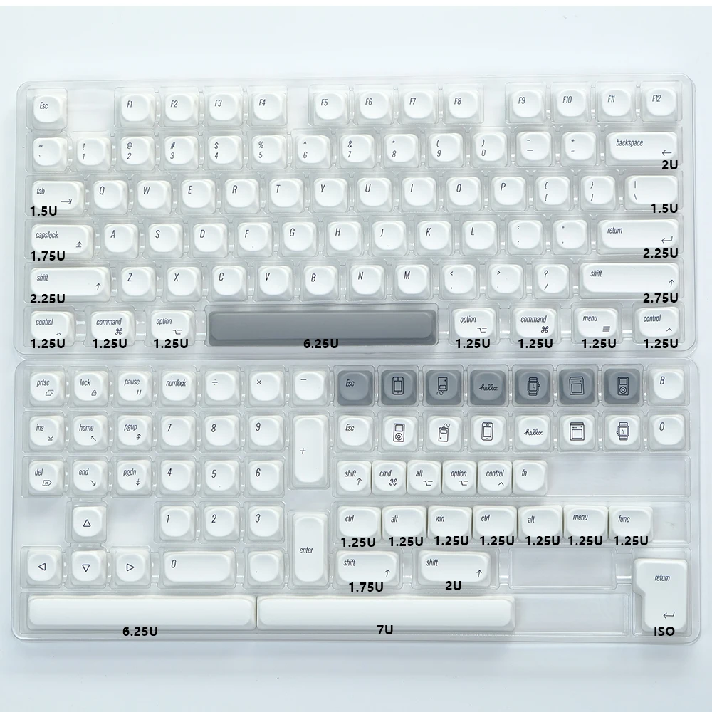 Kbdiy 138 Toetsen/Set Koa Profiel Mac Stijl Keycaps Pbt Russische Koreaanse Keycap Voor Mechanische Keyboard Gaming Retro Key Caps Gmk67