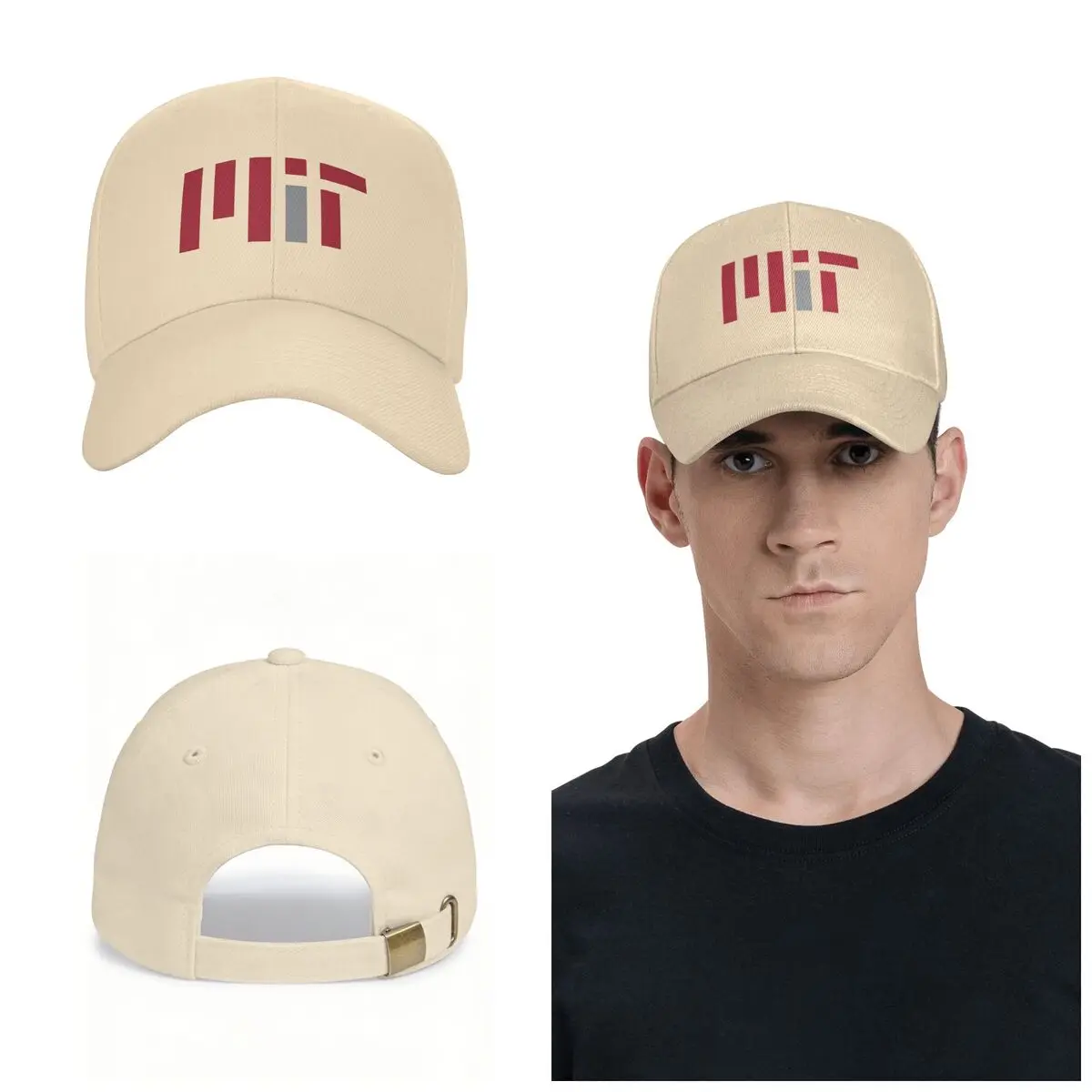 MIT University Cap Fashion Casual Baseball Caps Adjustable Hat Unisex Baseball Hats Customizable Polychromatic