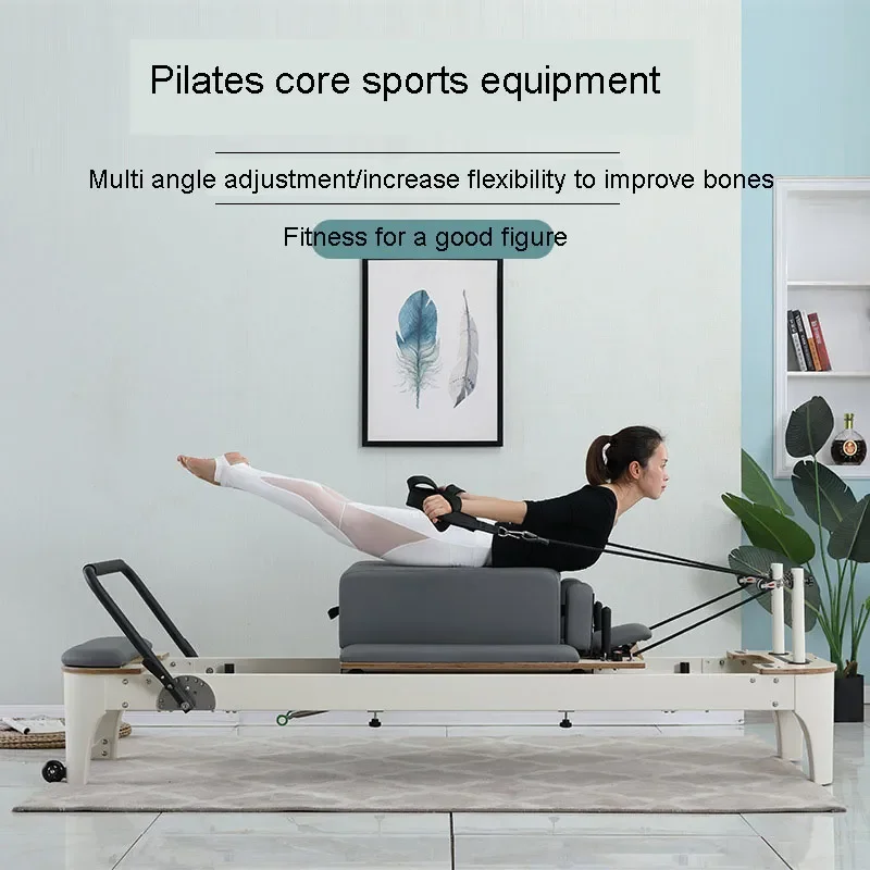 Pilates core bed trainer fitness equipment small white bed yoga multifunctional training equipment  pilates reformer