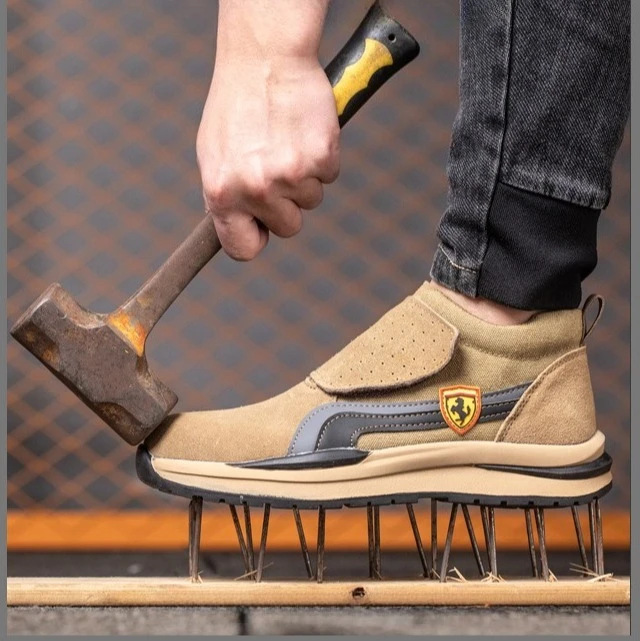 

Мода 2025 года, новейшая термостойкая сварочная обувь со стальным носком, мужская рабочая защитная обувь, дышащие кроссовки с защитой от гвоздей