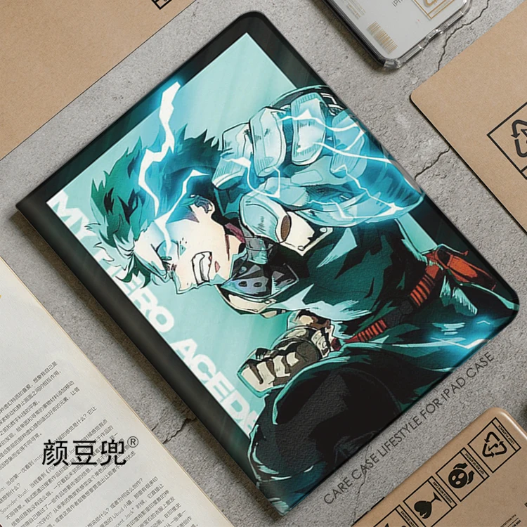 Deku Anime My Hero Academia For Samsung Galaxy Tab A7 Lite 8.7 2021 Case S9 Plus Tri-fold stand Cover Galaxy Tab S6 Lite S8 Plus