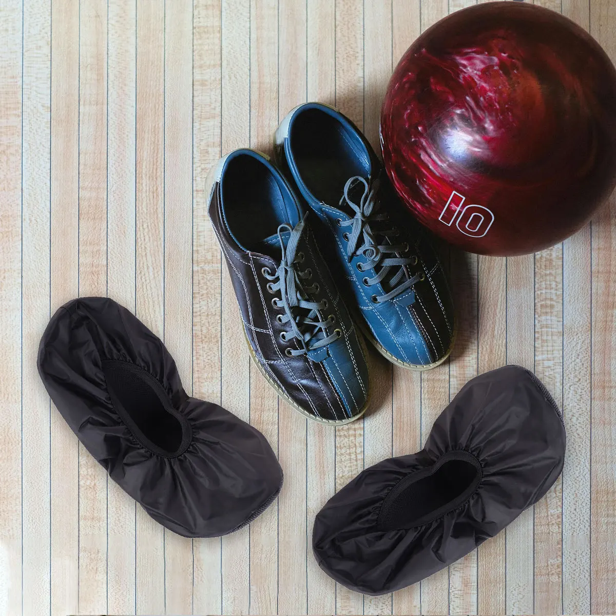 1 زوج البولينج حذاء حامي عدم الانزلاق مقاومة للماء داخلي الغبار أغطية الحذاء واقية لأحذية البولينج