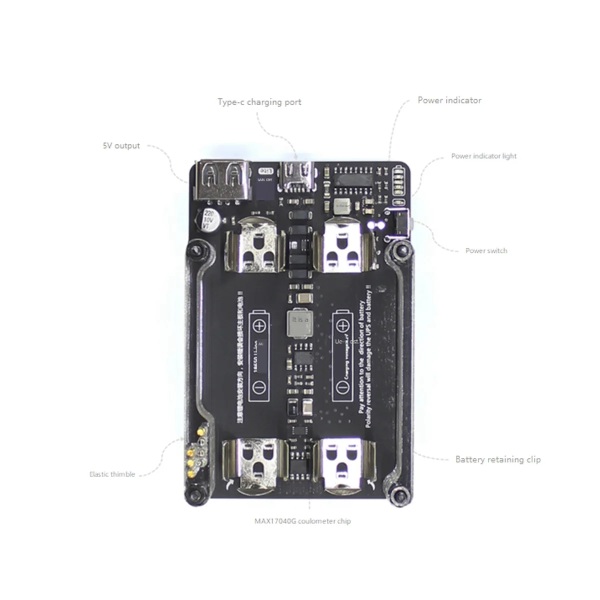 Imagem -05 - Poder Hat Board com Bateria Detecção de Eletricidade para Raspberry pi 4b 3b Mais 3b Ups 18650 Lite Ups Power Bank Novo