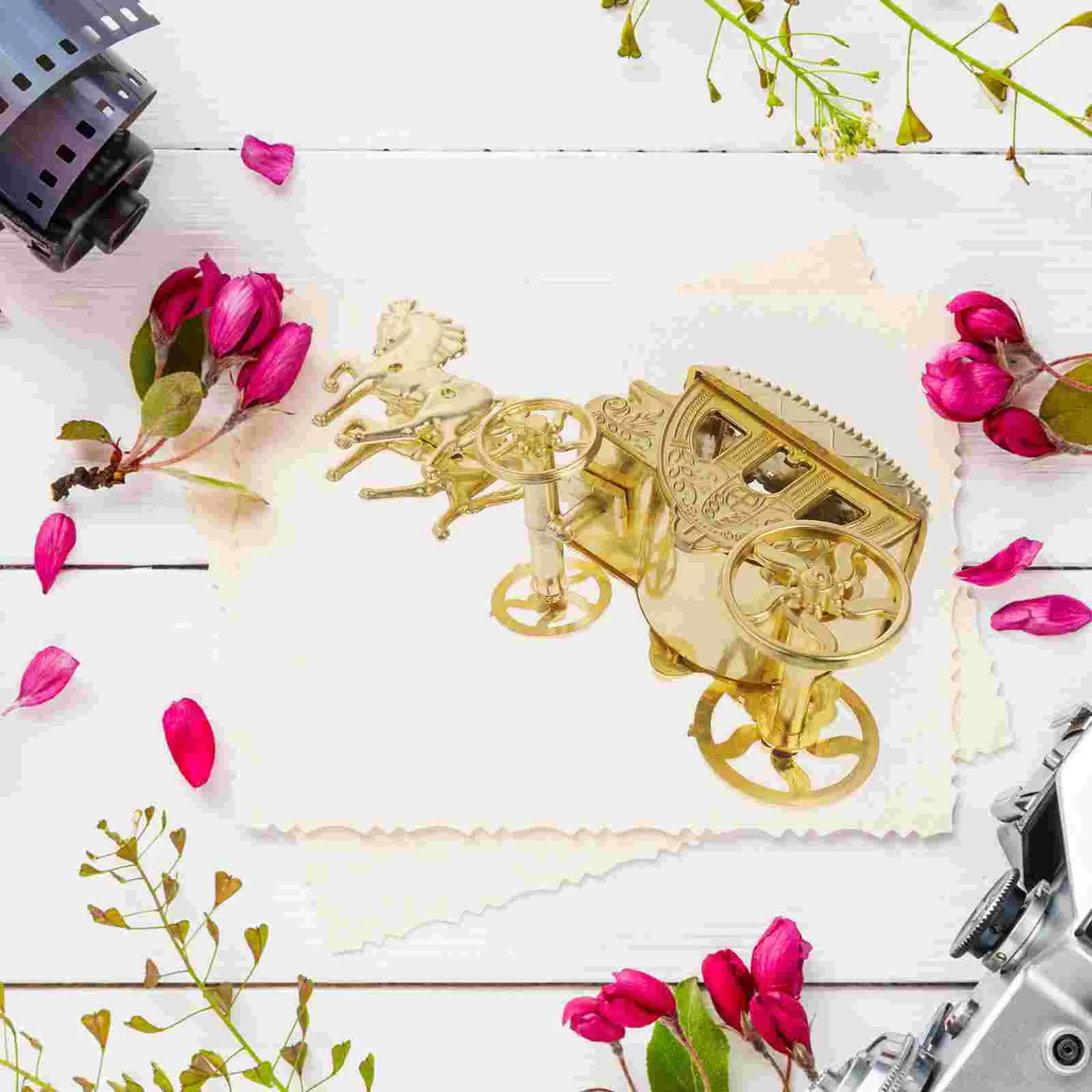 Cajas de recuerdo de carro de boda, Cajas de Regalo de Chocolate, regalos de favores de boda para Eventos de noche y fiestas (dorado)
