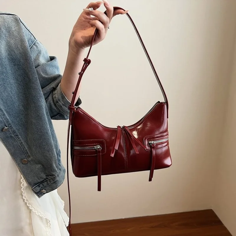 

Модная женская сумка из тонкой кожи, повседневная, простая, винтажная и модная, повседневная ​