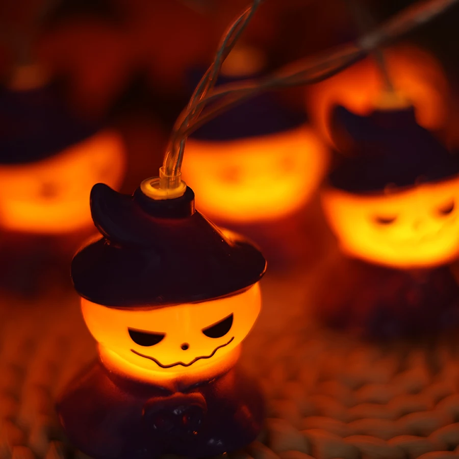 Światła LED na Halloween Dynia Duch Czarodziej Lampion Dekoracja Świąt Duchów Centrum Handlowe Bar Atmosfera