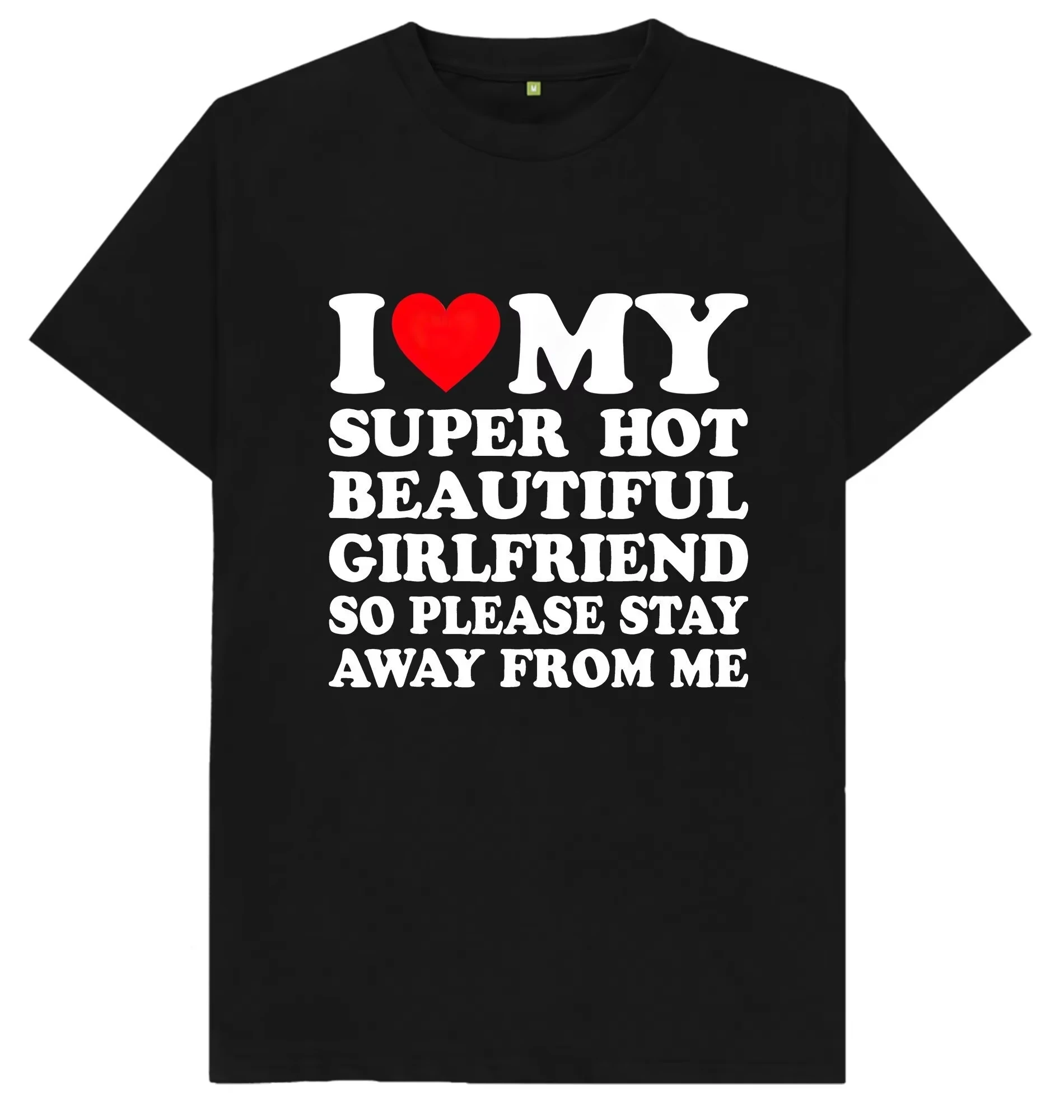 2026 Lustiges Meme 'Ich Liebe Meine Freundin' Bedrucktes T-Shirt für Männer, Lässig Übergroß, Streetwear-Trend, Vintage Sommer-Paar-Shirt – Detail 6
