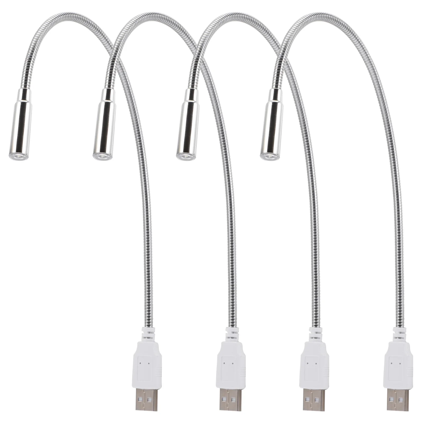 4 قطعة USB ليلة لوحة المفاتيح ضوء مصباح أنبوبي مرن للكمبيوتر مكتب غرفة نوم استخدام المحمولة USB بالطاقة ضوء إضاءة داخلية #6