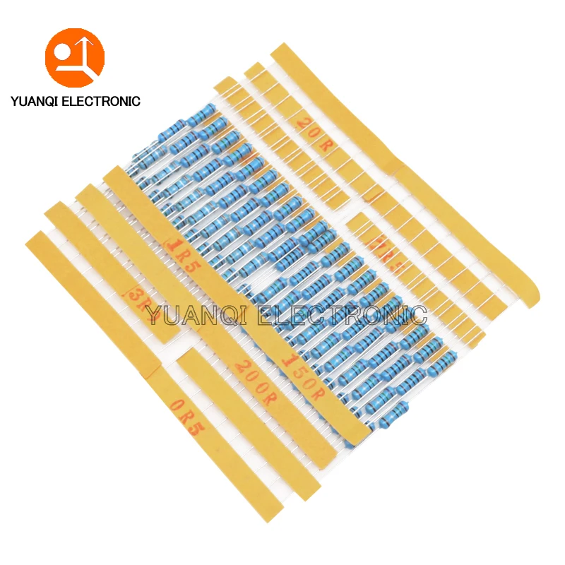 150PCS 300PCS 1/2W 1W 2W 3W Resistance 1% Metal Film Resistor Assortment Kit Set 30values 1R - 750R 1K - 820K Ohm