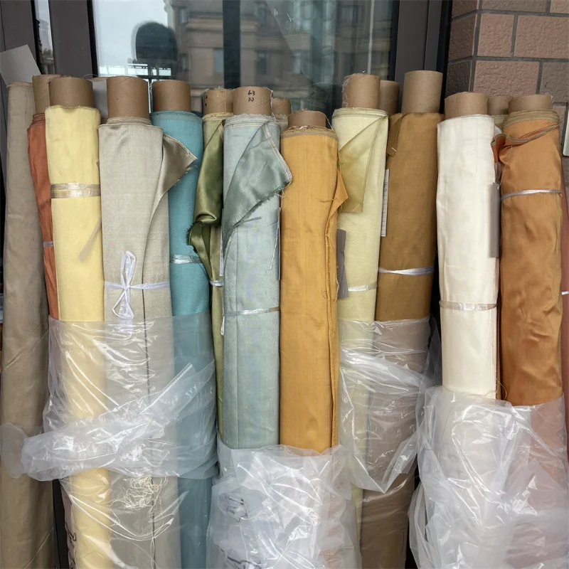 

Yarn Dyed Thick Dupion Silk Fabric for DIY Sewing By The Meter Evening Gown Suit Skirt Pants Clothing Fashion Designer Cloth