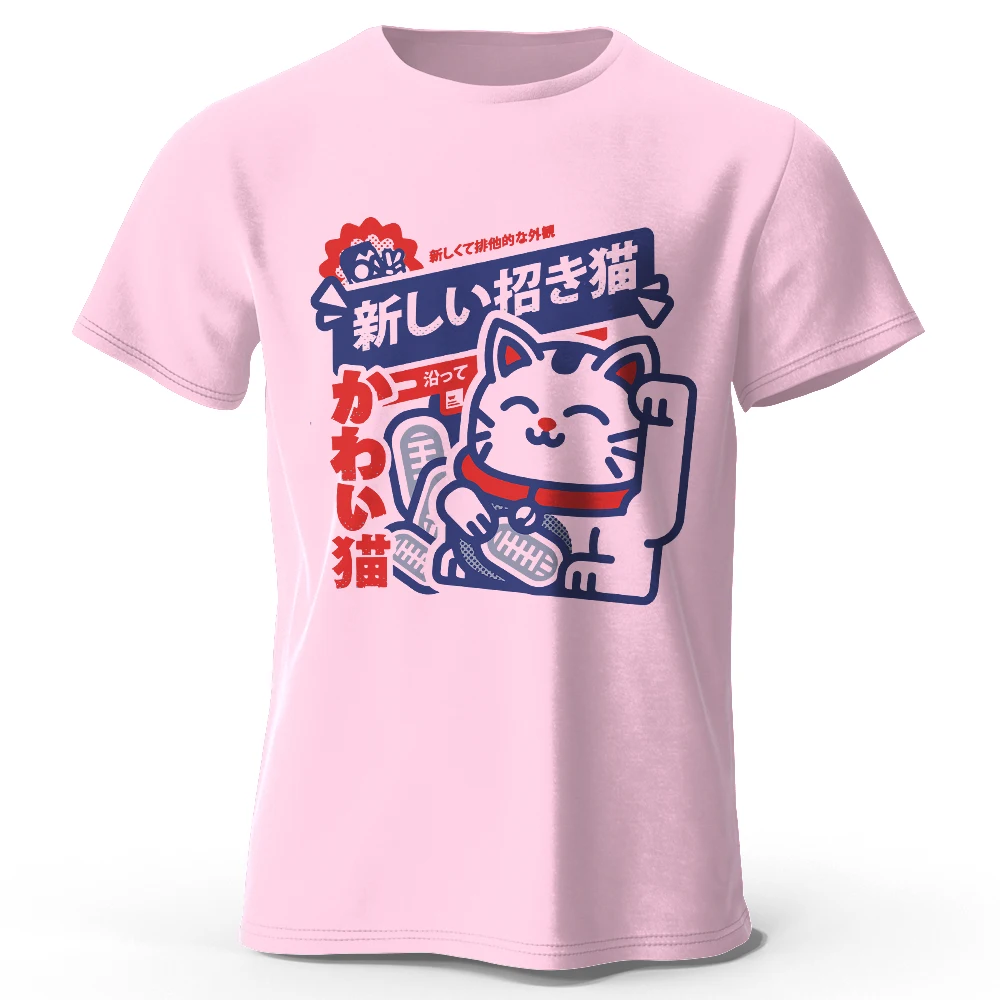 Kawaii Anime Printed 100% Cotton T-Shirt, Soft & Breathable Round Neck Short Sleeve Tee, Unisex Harajuku Style image 3