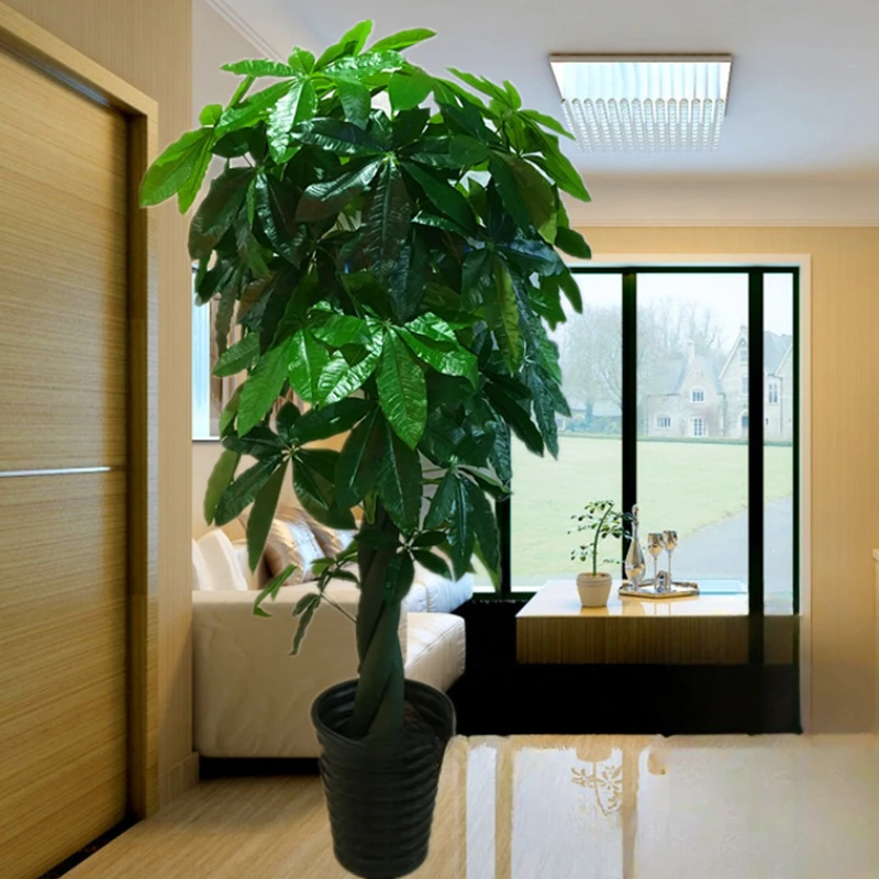 Wealth Tree, Simulated Plant, Floor to Floor Potted Plant, Large Living Room Bonsai, Artificial Flower Simulated Green Plant