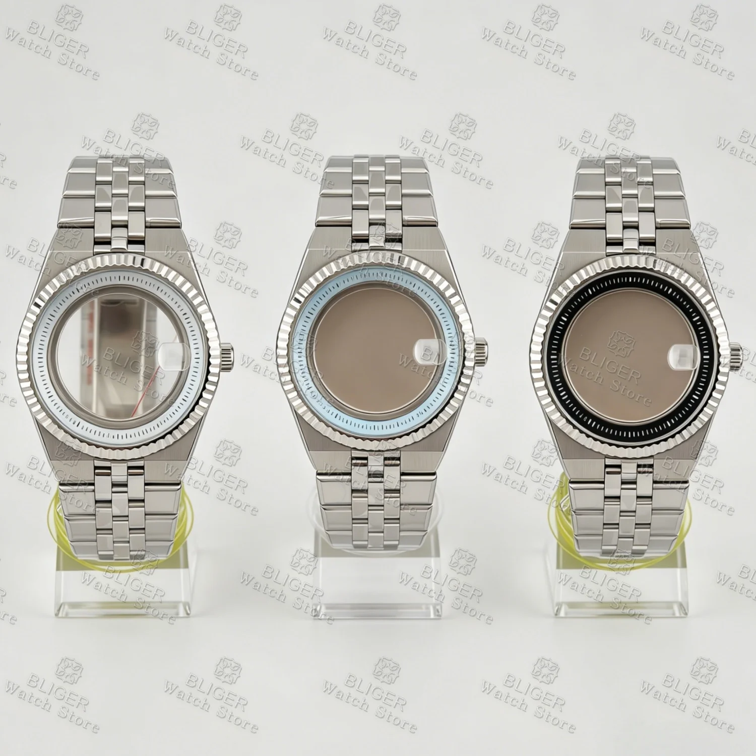

BLIGER 36mm 40mm Steel Watch Case Strap Sapphire Glass Fits NH35 36 ETA2824 PT5000 Movt Land traveler Watch Case Modified Parts