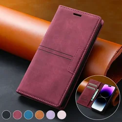 Wallet Flap Skin Feel Magnetic Card Slot Leather Case For iPhone 16 Pro Max 15 Plus 14 13 Mini 12 11 SE 4 3 2 X XS XR 8 7 Cover