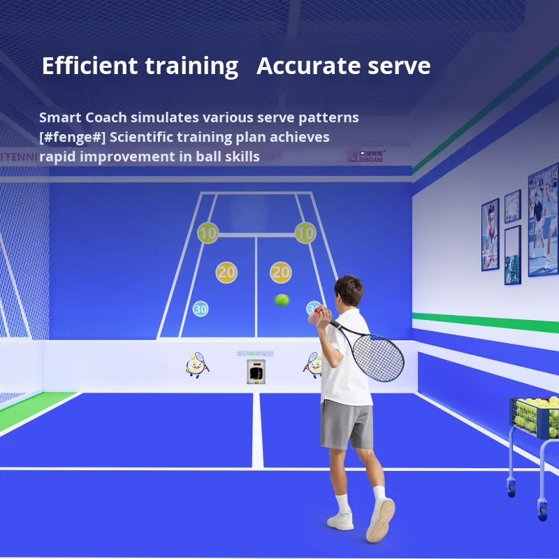 أفضل بيع T2403A الذكية آلة كرة التنس الداخلي الرياضة الصغيرة الصالة الرياضية مدرب الكرة المغذية للتدريب على المسافات القصيرة