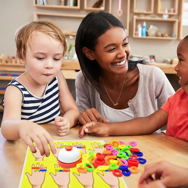 Familie Tischs piel Gummiband Armband bunte Bänder Fingers piel Multiplayer wettbewerbs fähige Eltern Kind interaktives Spielzeug