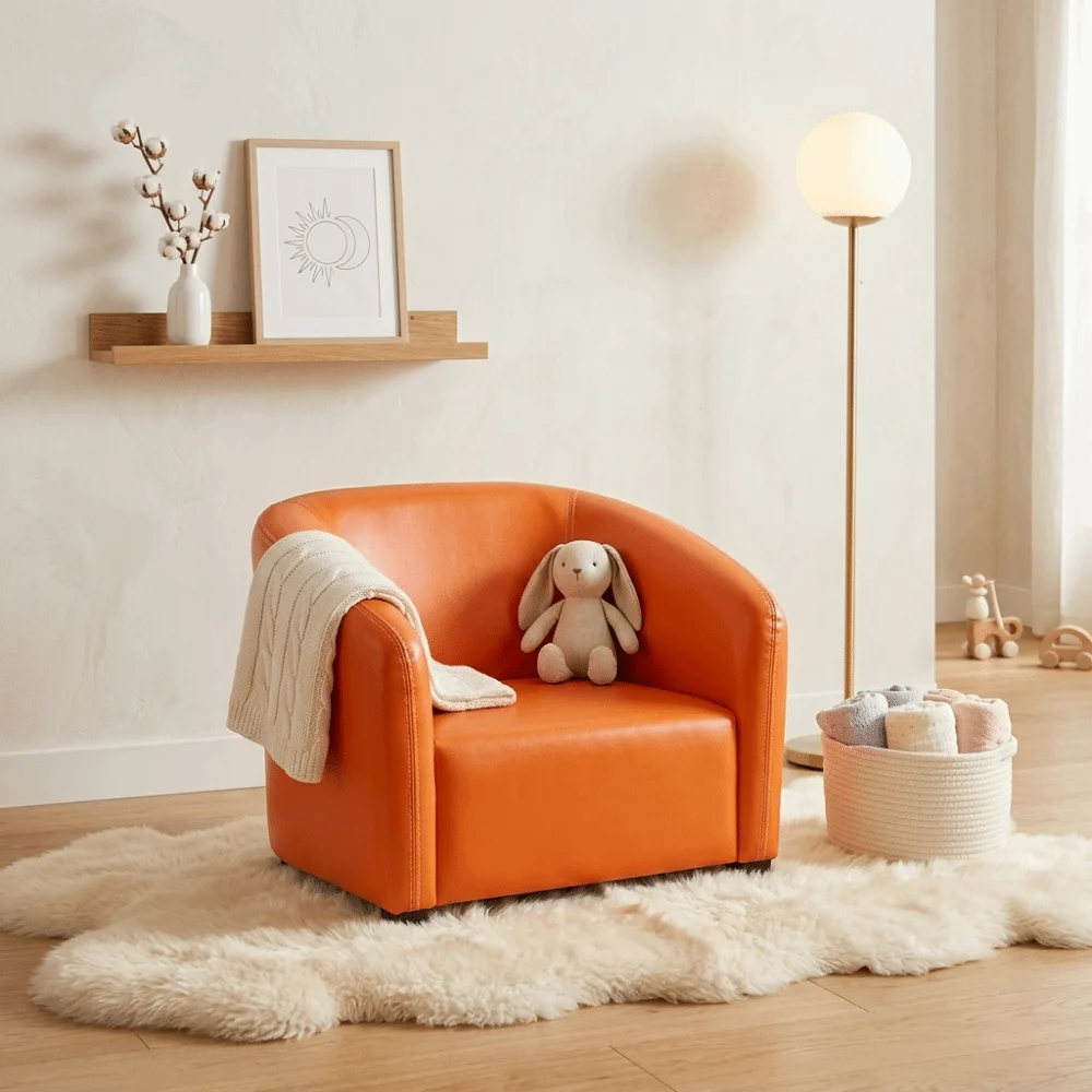 Gift Choice Comfortable Kids Single Sofa Chair Small Soft Lazy Armchair Lightweight Cozy Children Furniture Home view 2