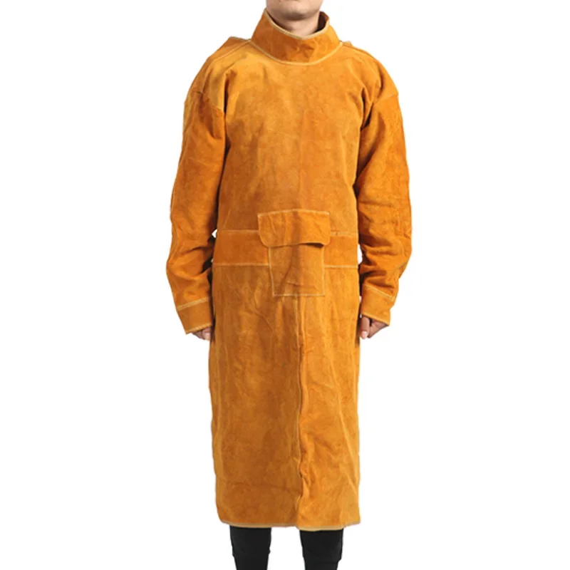 

Cowskin Welding Insulation Flame Retardant Spark High-temperature Resistant Protective Clothing Wear-resistant Work Safety Apron