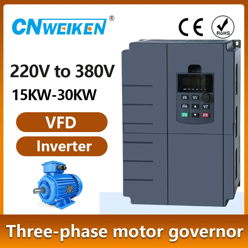 conversor de frequencia vfd para controle de velocidade do motor monofasico 220v ca para phase 30kw 50hz a 60hz 220v 380v 01