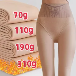 Winter Thicken Warm Tights Women Girl Highly Elastic Skin Color Comfortable Pantyhose Elegant Velvet Pantyhose Fashion Accessory