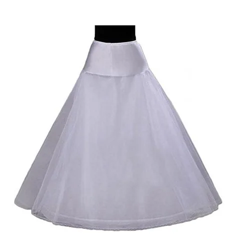Imagen 2 del producto Enagua blanca de una línea para vestido de boda, talla ajustable, de 3 capas vestido de novia, debajo de la falda, 1 aro
