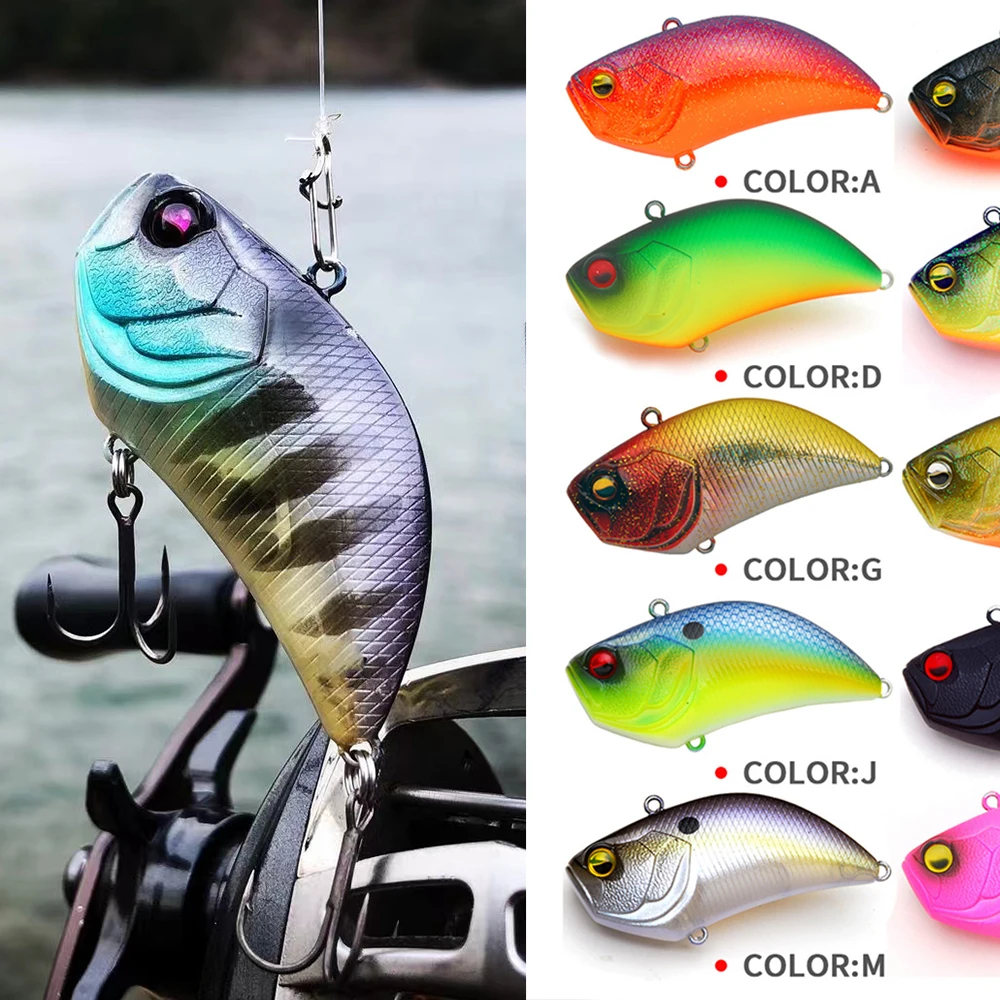 

54mm/15g VIBRATION Crankbait Wobbler Sinking Fishing Lure Lipless Level Vib Lure for Bass Pike Hard Bait Pesca Isca Ice Winter