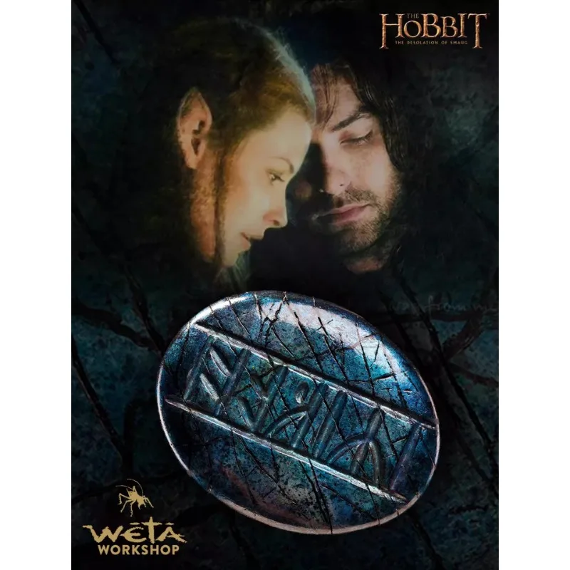 Kili's Rune Stone Is Like A Lucky Amulet with Movie Props and Gift Tokens Collect Boy Toys Figure