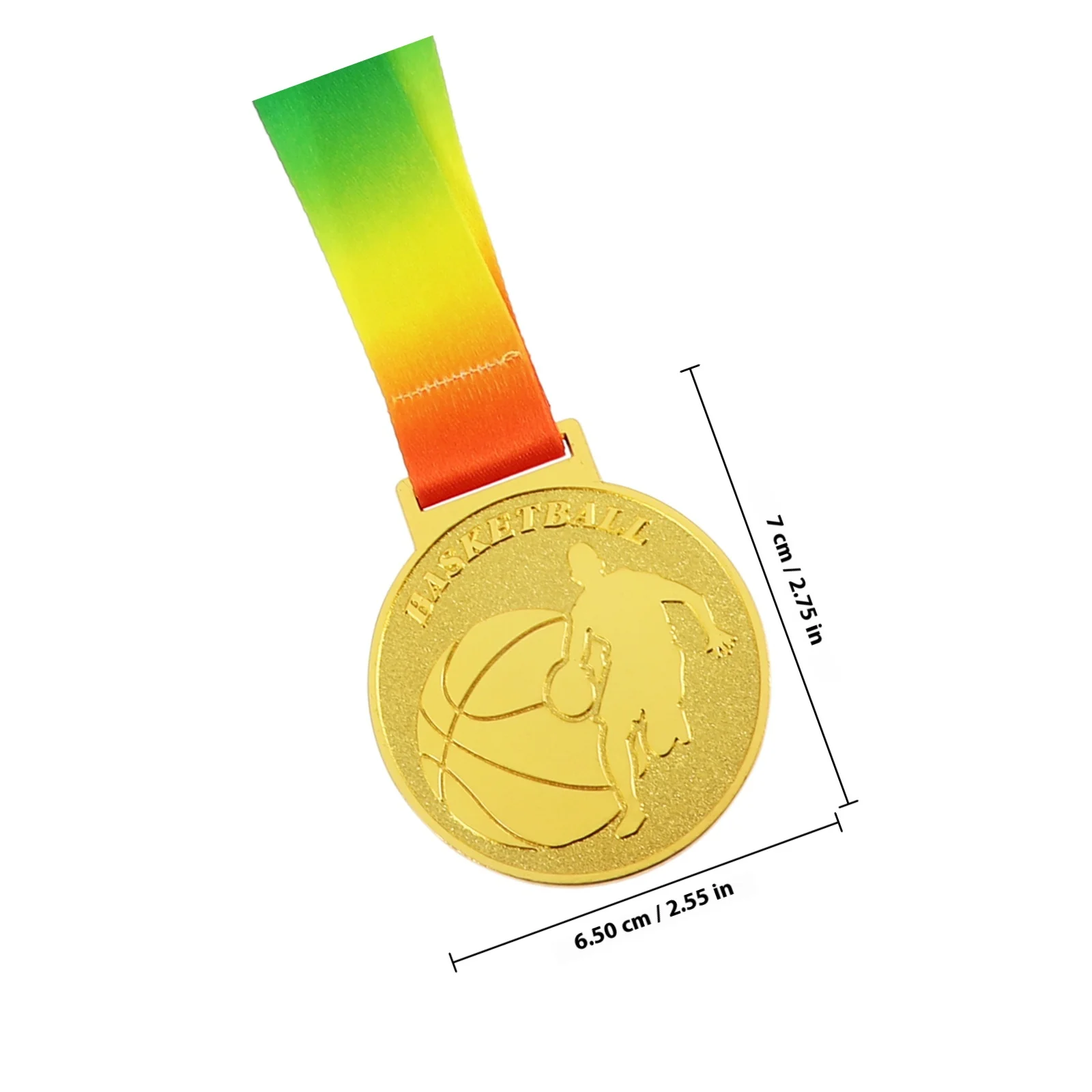 ميداليات كرة السلة الذهبية لميداليات المشاركة للأطفال مناسبة لحفلات الاحتفال بالمنافسات الرياضية وحفلات كرة السلة