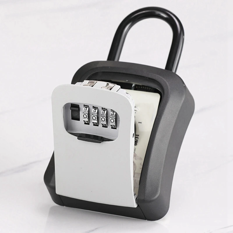 Outdoor Password Key Boxs Extended Locking Hook Steel Wire Hanging Key Storage Waterproof Key 4 Digit Code Box