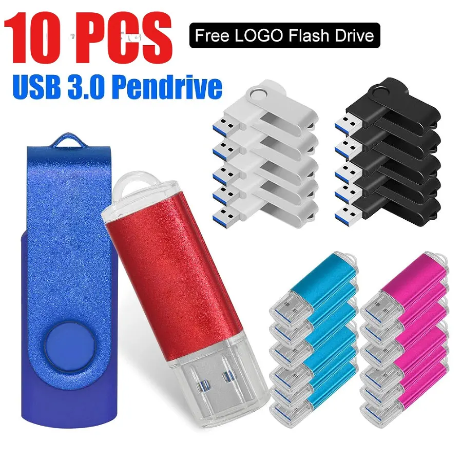 

wholesale 10 Pack 3.0 USB Flash Drive Memory Stick Pendrive Thumb Drive Lot 8GB 16GB 32G 64GB 128GB Memory Flash Disk
