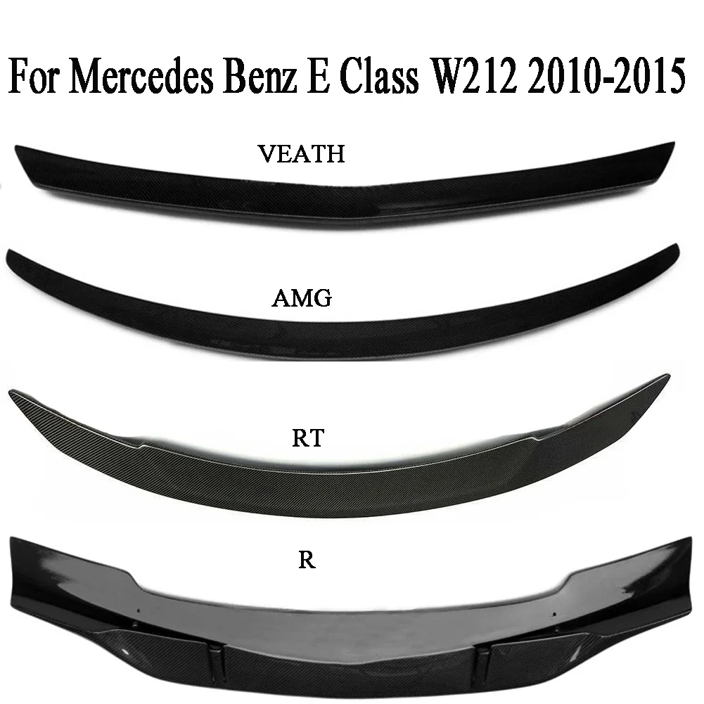 Carbon Fiber Rear Trunk Spoiler  For Mercedes Benz E- Class W212 4 Doors 2010 2011 2012 2013 2014 2015 2018 R AMG RT Veath Style