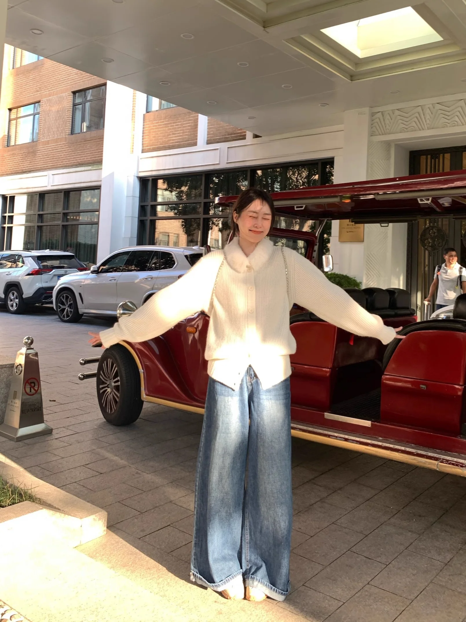 

Джинсы Island Knows осенне-зимние широкие джинсовые брюки из денима, цвета хаки, свободного кроя, со средней посадкой, эластичные, для женщин