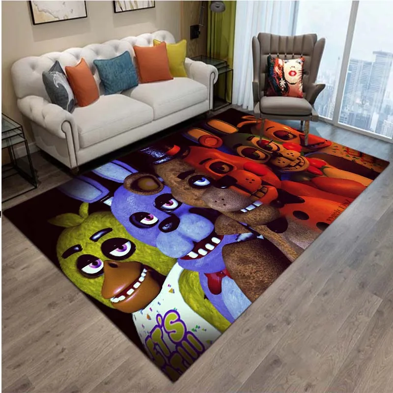 Classic horror game Freddy the Bear pattern print living room bedroom carpet floor mat carpets for living room  anime rug