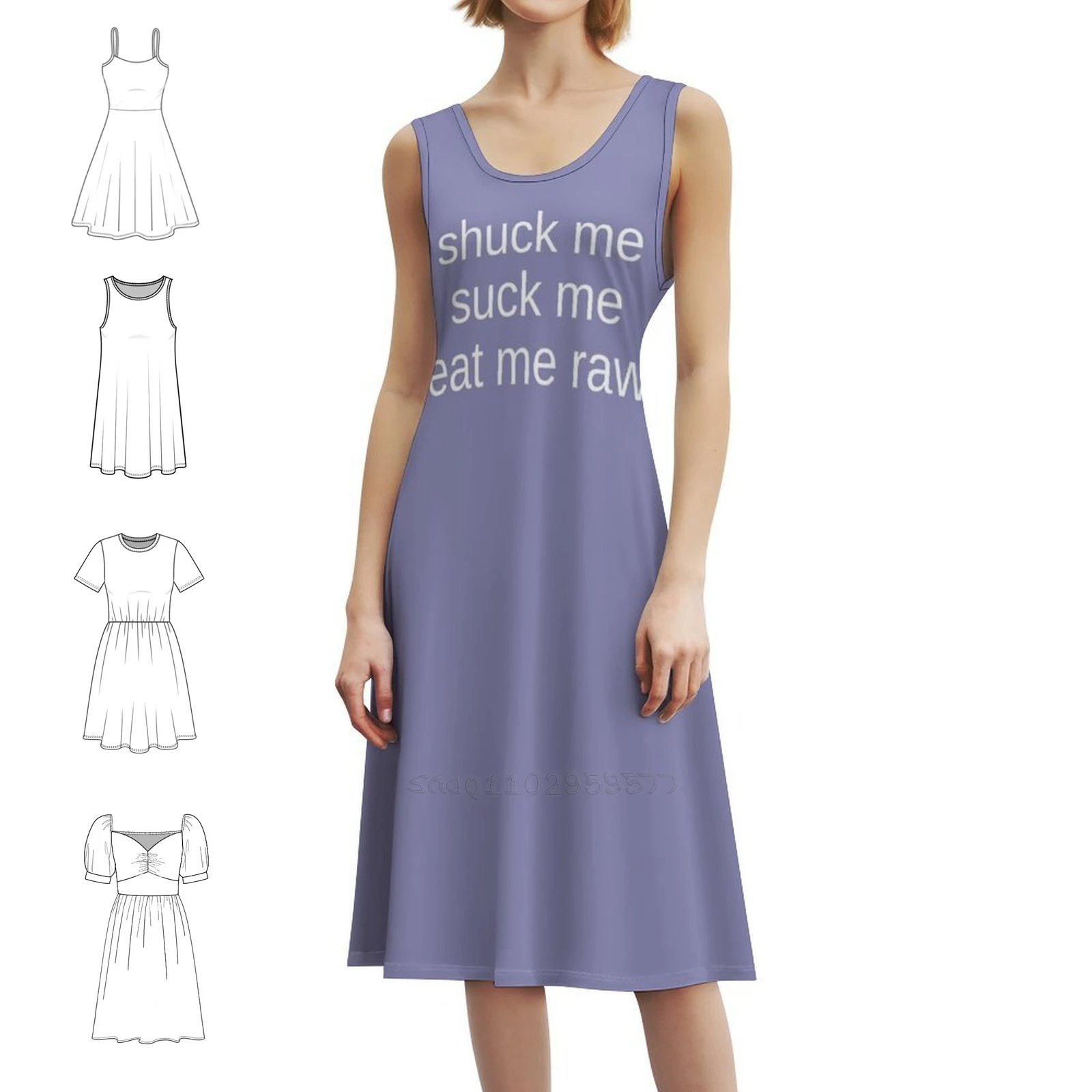 

Shuck Me Suck Me Eat Me Богемное платье без рукавов для женщин Платья для пляжной вечеринки с принтом Shuck Me Suck Me Eat Me Shuck Me Suck