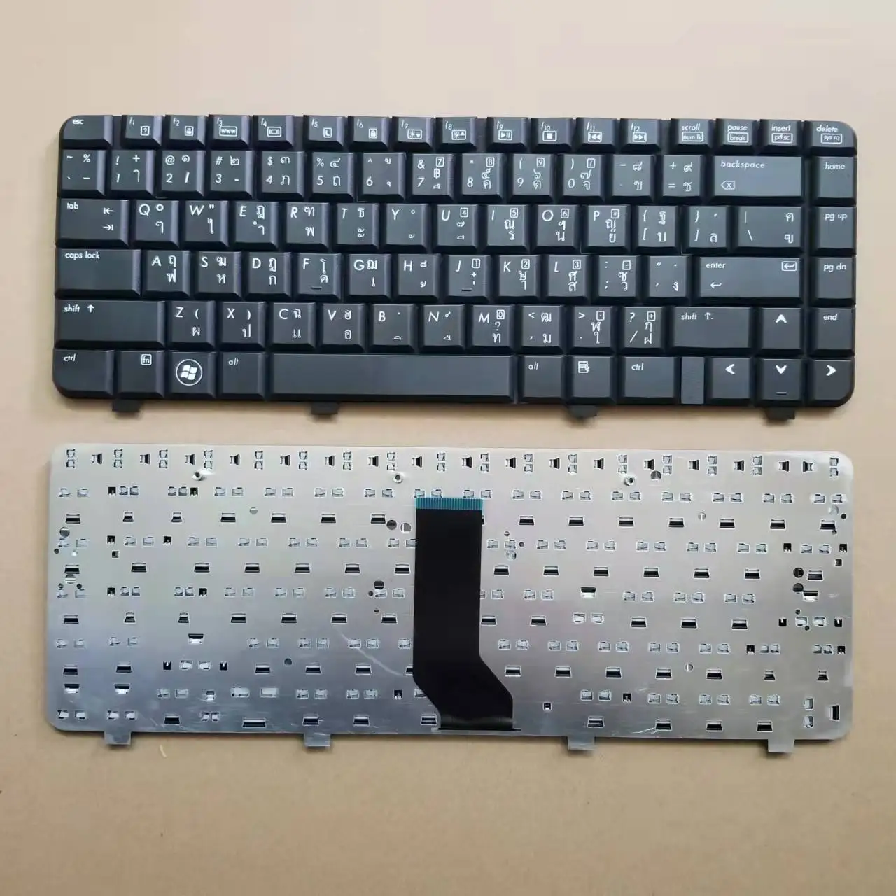 Novo teclado tailandês TI para HP DV2000 DV2100 DV2500 V3000 V3500 V3700 preto