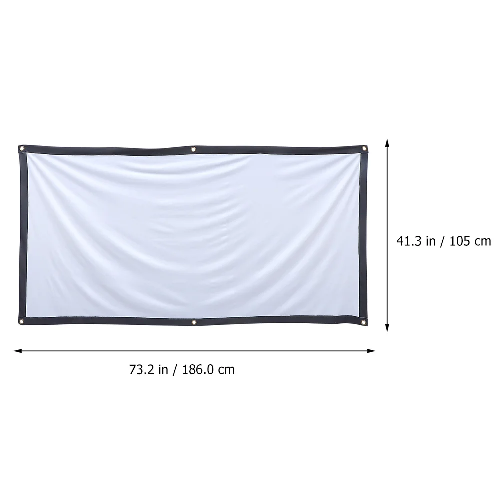 

1 Set 84 Inch Projector Screen For Home Camping Anti Crease Portable Foldable Outdoor Movie Theater Party Classroom Office High