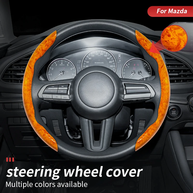 

For Mazda Axela Mazda Atenza（Mazda6）（Mazda3）steering wheel cover Enhance the high-end feel of the interior for photo shoots.