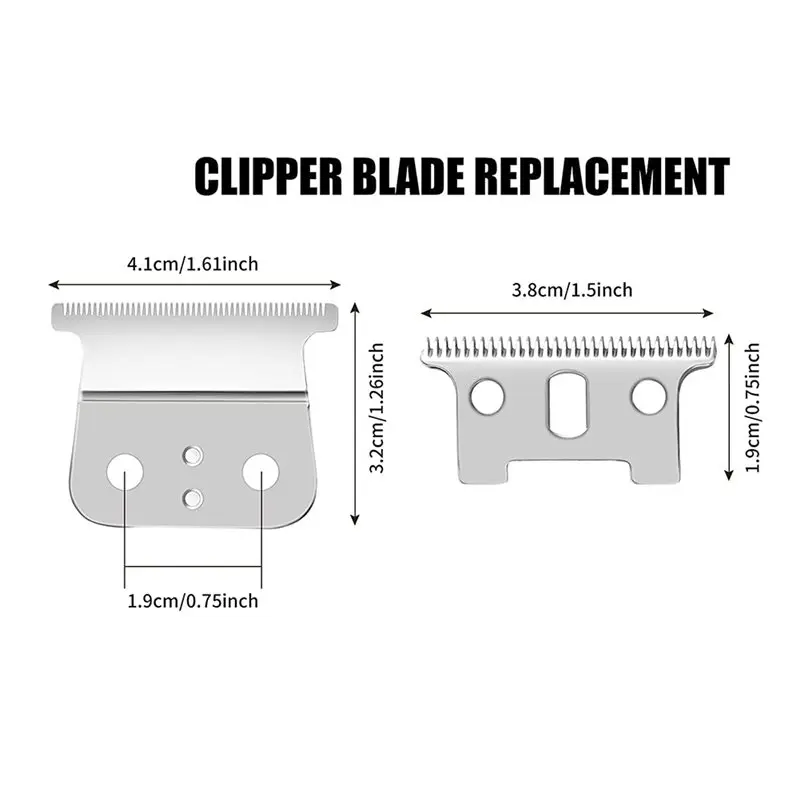 B51C لـ Andis 04710 وFor Andis 04521 2 قطعة شفرات بديلة لتشذيب الشعر لـ Andis T Outliner